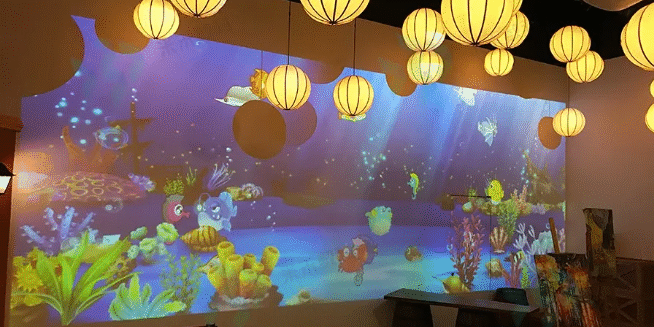 Interactive Wall Projection in Exhibition 1