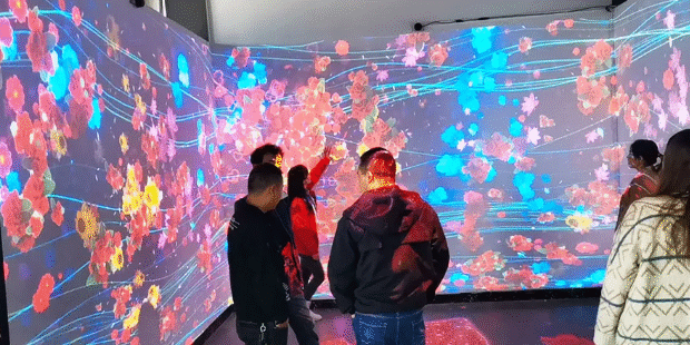 大屏墙面互动投影 1
