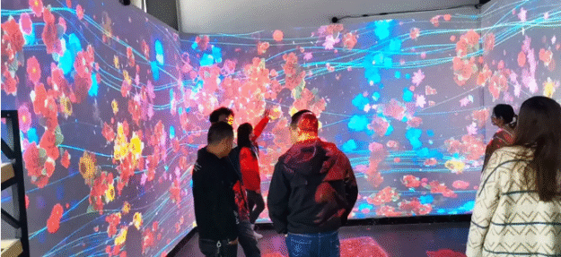大屏墙面互动投影 1