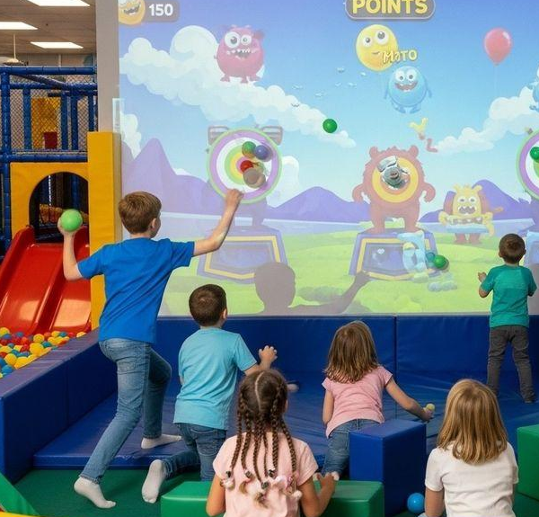 Indoor Playground with Interactive Projection